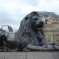 Lion in front of the British Museum London