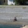 Fisherman on the beach in Beldibi (Turkey)